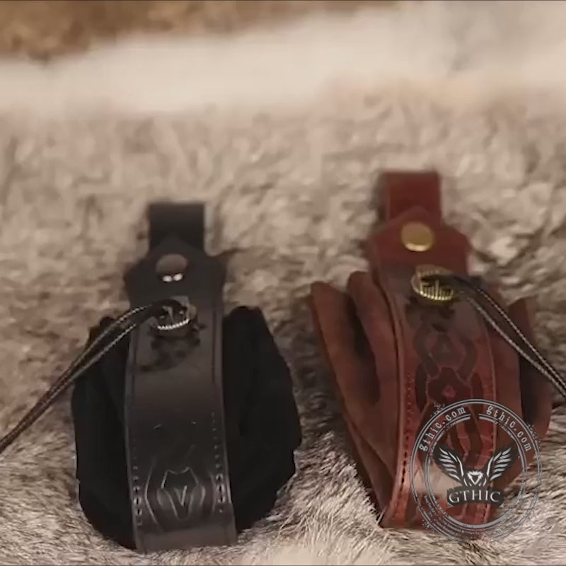 Nordic Retro Patterned Pouch Drawstring Waist Bag