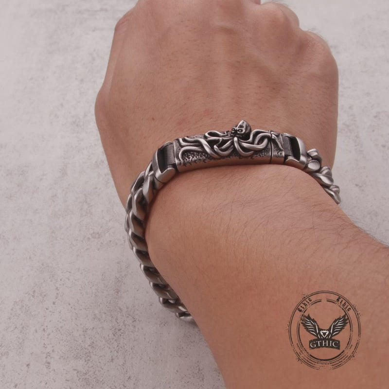 Punk Deep Sea Octopus Stainless Steel Bracelet