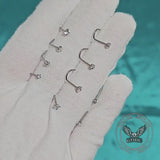 Simple Zircon Inlaid G23 Titanium Nose Stud