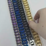 Punk Motorcycle Gear Chain Stainless Steel Bracelet