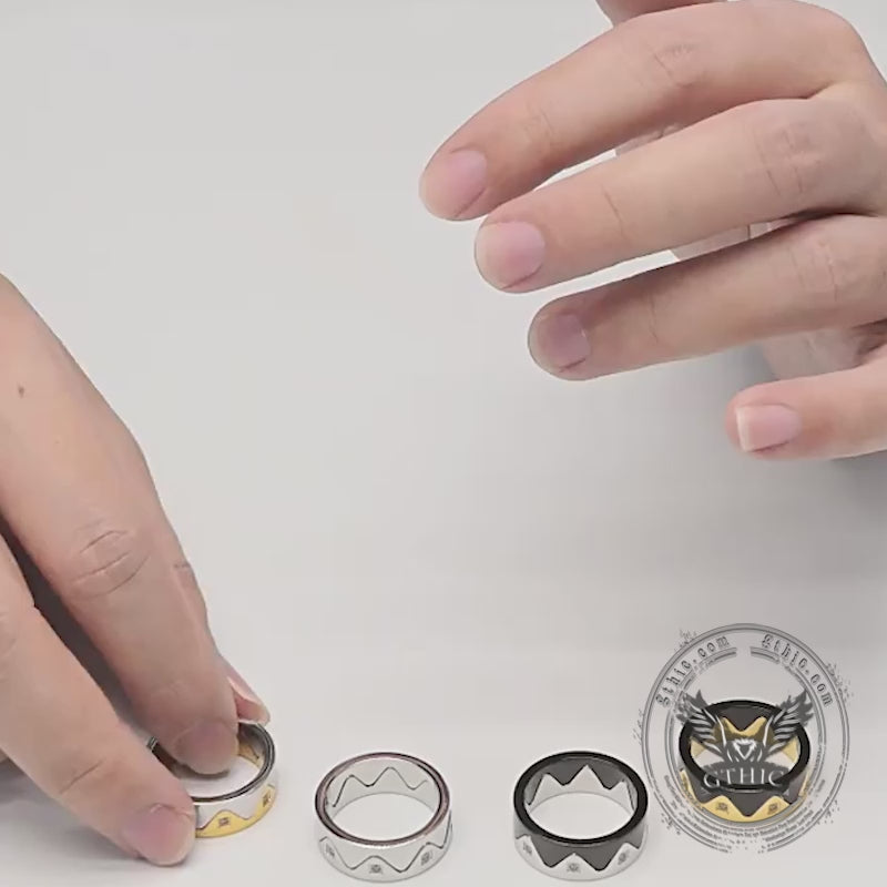 Creative Detachable Diamond Crown Stainless Steel Ring