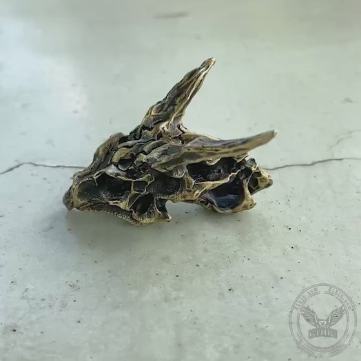 Collana con teschio da uomo in argento sterling con drago