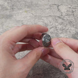 Retro Thor's Hammer Flame Stainless Steel Viking Ring