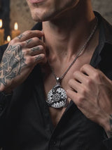 Viking Runses Vegvisir Stainless Steel Spinner Pendant