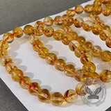 Stylish Natural Pyramid Citrine Crystal Beaded Bracelet