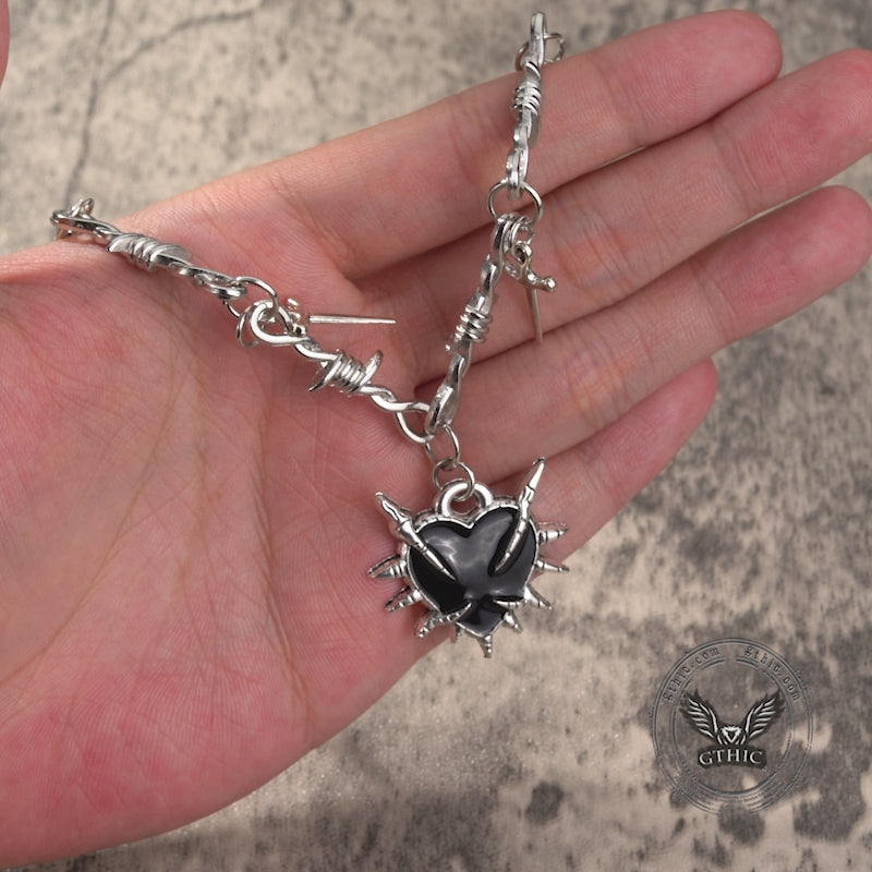 Y2K Love Sword Thorn Gothic Alloy Pendant