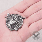 Punk Bull Charging Stainless Steel Animal Pendant