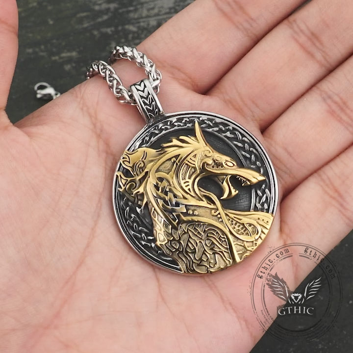 Nordic Dragon Stainless Steel Viking Pendant