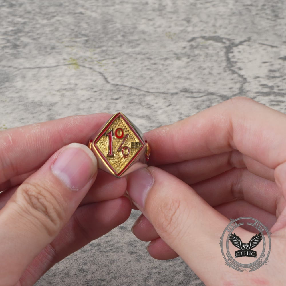 Horn-Satan-Teufel-Totenkopf-Ring aus Edelstahl