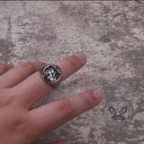 Gothic Smoking Skull Men Stainless Steel Ring