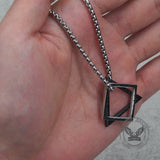 Triangle Geometric Viking Runes Stainless Steel Pendant