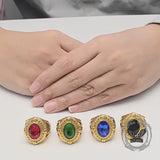 Vintage Zulfikar Sword Pattern Stainless Steel Gem Ring