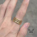Simple Rhombus Pattern Stainless Steel Band Ring
