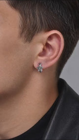 Pendientes vintage de acero inoxidable con diseño de dragón chino