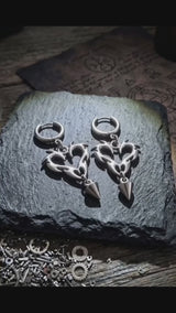 Gothic Flame Spike Stainless Steel Punk Earrings