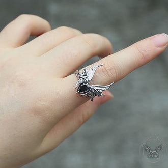 Dark Bat Alloy Gothic Adjustable Ring