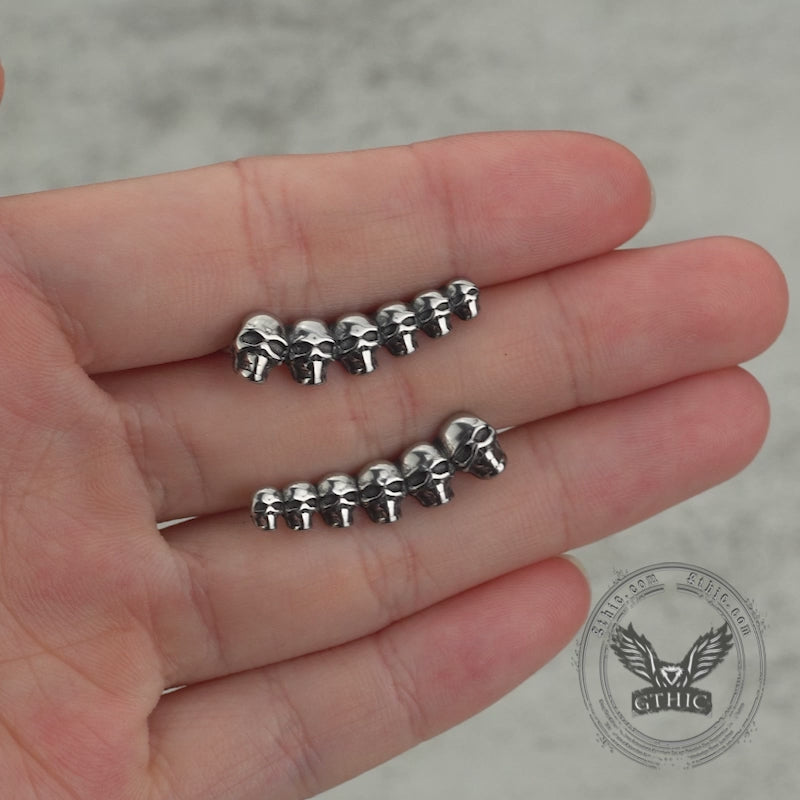 Ear Cuffs de acero inoxidable con diseño de plumas retro