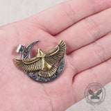 Retro Eagle Moon Stainless Steel Pendant