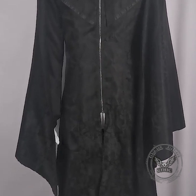 Medieval Dark Retro Wizard Gothic Long Coat