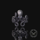 Vintage Gem Eye Octopus Tentacle Sterling Silver Marine Ring