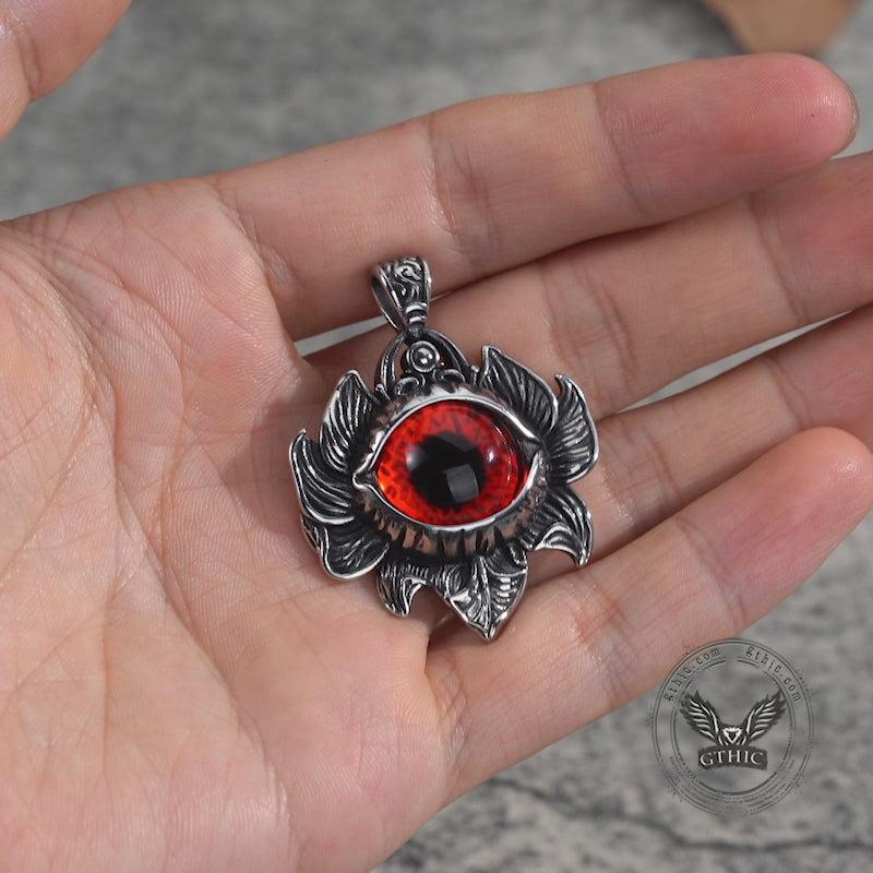 Vintage Pattern Devil Eye Stainless Steel Pendant