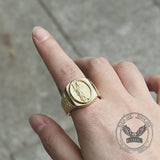Gold Color Saint Jude Stainless Steel Ring