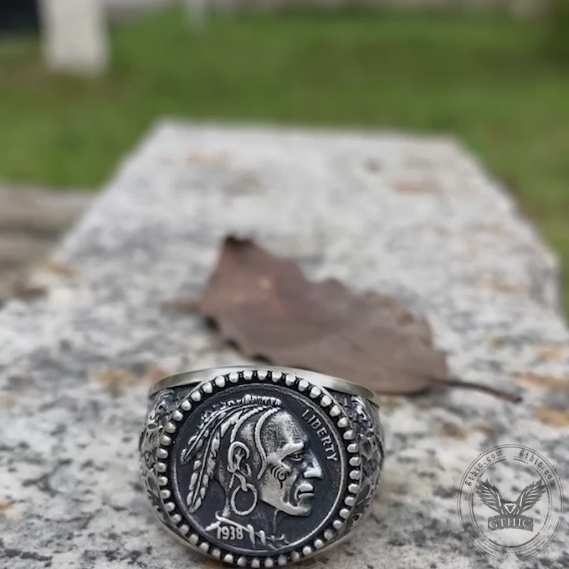 1938 Buffalo Hobo Nickel Sterling Silver Ring