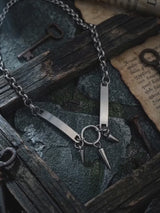 Hip-Hop Triple-Spike Stainless Steel Necklace
