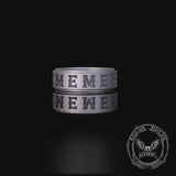 Memento Mori Letters Skull Sterling Silver Ring