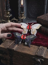 Devil's Eye Butterfly Fabric Resin Gothic Hair Clips