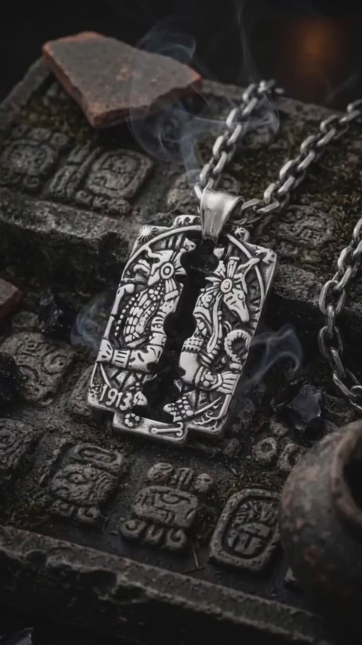Retro Horus Anubis Stainless Steel Amulet Pendant