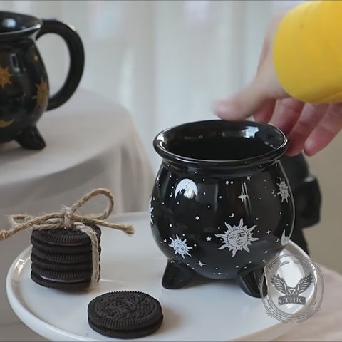 Gothic Sun And Moon Witch Ceramic Mug