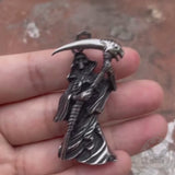 Grim Reaper Scythe Stainless Steel Pendant