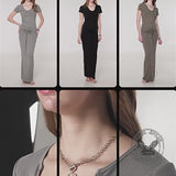 Hot Girl Retro Washed Slim Fit U-Neck T-Shirt