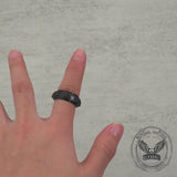 Gothic Spider Pattern Stainless Steel Spinner Ring