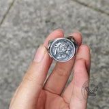 1936 Wild Man Sterling Silver Hobo Nickel Ring