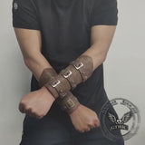 Medieval Retro Knight Adjustable PU Leather Bracers
