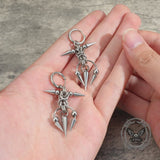Punk Thorn Horseshoe Ring Stainless Steel Drop Earrings