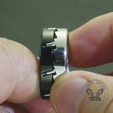 Simple Mechanical Ratchet Stainless Steel Spinner Ring