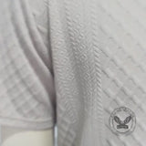 Vintage Jacquard Solid Color Short Sleeve Polo Shirt