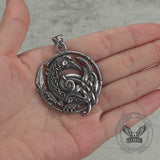 Nordic Viking Raven Stainless Steel Pendant