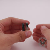 Simple Rectangular Drip Glue Stainless Steel Ring