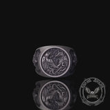 Viking Raven Sterling Silver Norse Warrior Ring