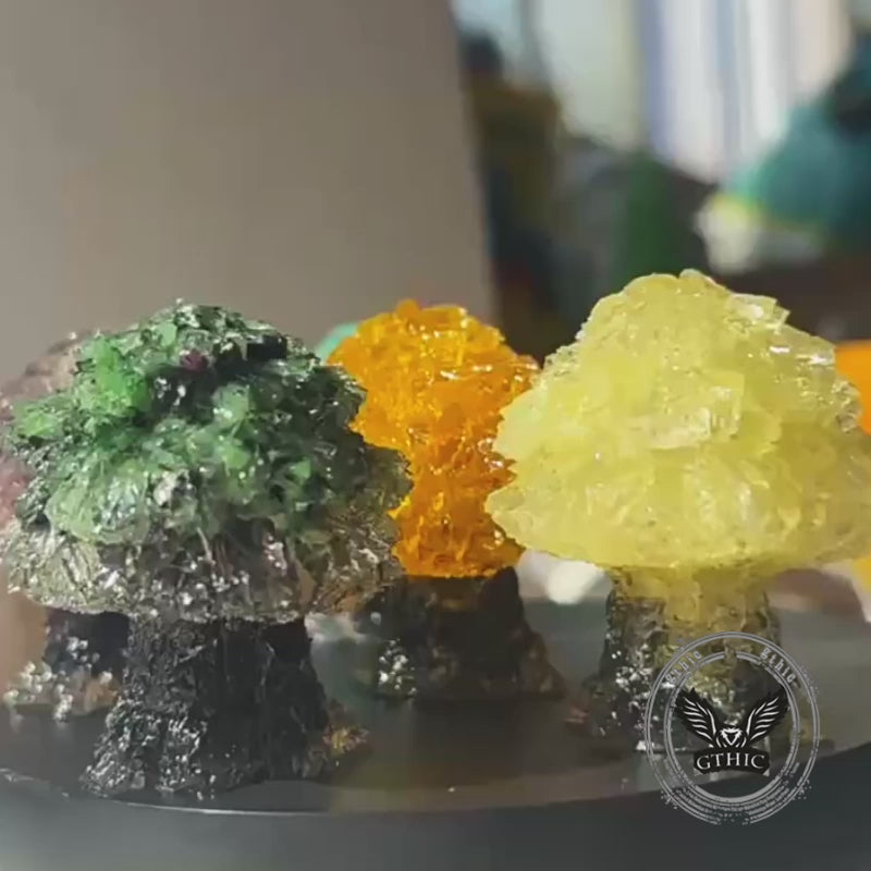 Creative Crystal Pebble Resin Money Tree Figurine