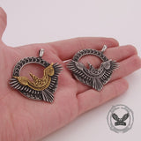 Nordic Odin Raven Stainless Steel Viking Pendant