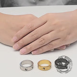 Tai Chi Yin Yang Fish Stainless Steel Spinner Ring