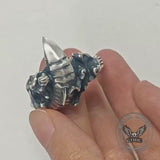 Vintage Fierce Shark Ocean Wave Sterling Silver Ring