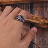 Square Zircon Stainless Steel Minimalist Ring