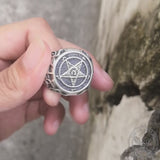 Sigil of Baphomet Sterling Silver Satan Ring