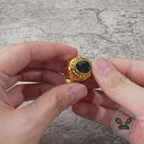 Fashion Gemstone Zulfiqar Sword Stainless Steel Ring
